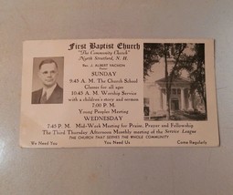 1930s CHURCH CARD, First Baptist Church North Stratford N.H New Hampshire - £4.60 GBP