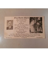 1930s CHURCH CARD, First Baptist Church North Stratford N.H New Hampshire - $5.89