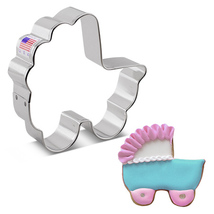 Ann Clark Cookie Cutters Baby Carriage Cookie Cutter, 3.5&quot; - £3.99 GBP