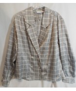 Oscar De La Renta Collectibles Black And White Blouse Women&#39;s Size 20  V... - £20.98 GBP