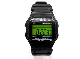 Vintage 2001 Digital Timex Watch New Battery Black Multifunction - £25.07 GBP