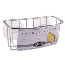 D.Line Sponge Caddy Chrome/PVC with Suction Cups - White - £13.79 GBP