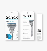Schick, Hydro Dry Skin Men&#39;s 5-Blade Razor Handle + 2 Refill Razor Blades Kit, 1 - £14.38 GBP