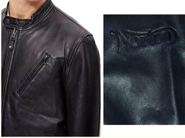 Norton Men&#39;s Leather Jacket M Or 2XL NR03 T3G - £133.52 GBP