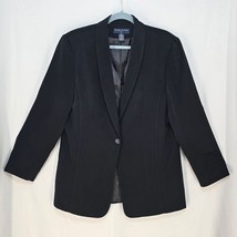 Preston &amp; York Blazer Woman 16W Black Single Button Professional Office ... - $21.49