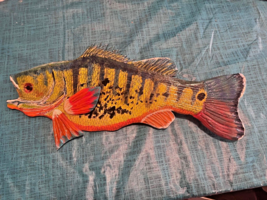 &quot; Peacock Bass*Left Face, 20 inch carving, Ready to Ship, Free shipping - £45.15 GBP