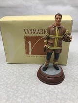 Vanmark Day Is Done Figurine 2001 First Edition KG Fireman Firefighter R... - $39.60