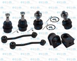 8 Pcs Front Upper lower Ball Joints Sway Bar Bushings Grand Cherokee Lim... - £84.26 GBP