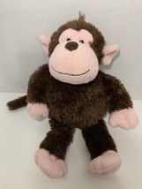 Justice plush monkey brown soft toy stuffed animal smiling sitting 14” c... - £7.75 GBP
