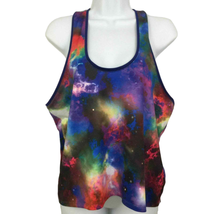 So Racerback Tank Top Blouse Women Size M Cosmic Space Bright Colors Ela... - £11.15 GBP