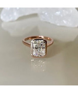 2Ct Radiant Cut Lab-Created Diamond Ring in 14K Rose Gold Plated - $2,634.16 MXN