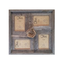 4x6 -2&quot; wide Multi-Direction Rustic Barn Wood Collage Frame(Holds 4-4x6 Pictures - £37.56 GBP