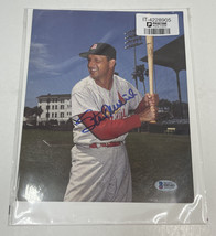 Stan Musial St. Louis Cardinals Autographed/Signed 8&quot;x10&quot; Photo with Beckett COA - £79.92 GBP