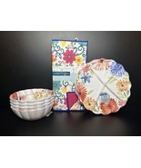 Melamine SET  8 Dinner Plate Salad Dessert Bowls Dinnerware Dry Mat Flor... - $501.26 MXN