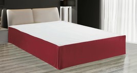 MODERN SOLID SATIN SPLIT CORNERS 1PC BED BEDDING PLEATED SKIRT DROP 14&quot; ... - $465.81 MXN