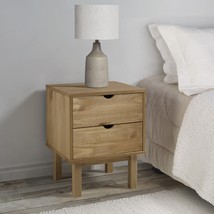 Bedside Cabinet Rustic Brown Solid pinewood 17.7 x 15.4 x 22.4 in - $2,504.83 MXN