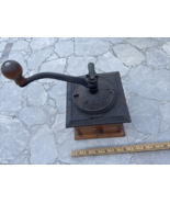 Antique Vintage Wooden Coffee Mill Grinder Crank Primitive Country Kitch... - £175.28 GBP