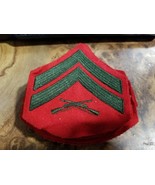 USMC Marine Corps Chevrons Green on Khaki  Staff Sergeant - $4.89