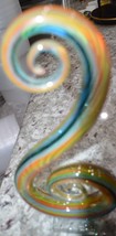 Glass Decorative Swirls by Murano, Red, Green, Blue, orange &amp; Yellow, lo... - $49.99