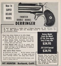 1958 Print Ad Frontier Double Barrel Derringers .38 or .22 Hy Hunter Bur... - $14.38