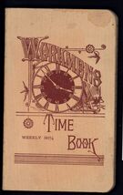 WORKMANS weekly 592-1/4 TIME BOOK not used with TABLE of WAGES  Daily or... - $12.95