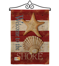 Welcome to the Shore Burlap - Impressions Decorative Metal Wall Hanger Garden Fl - £27.15 GBP