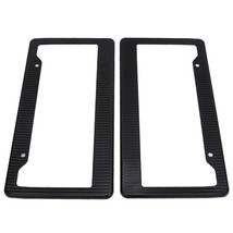 2Pcs Black   Car License Plate Fe Auto Racing Number Plate Holder Tag Cover for  - £66.37 GBP