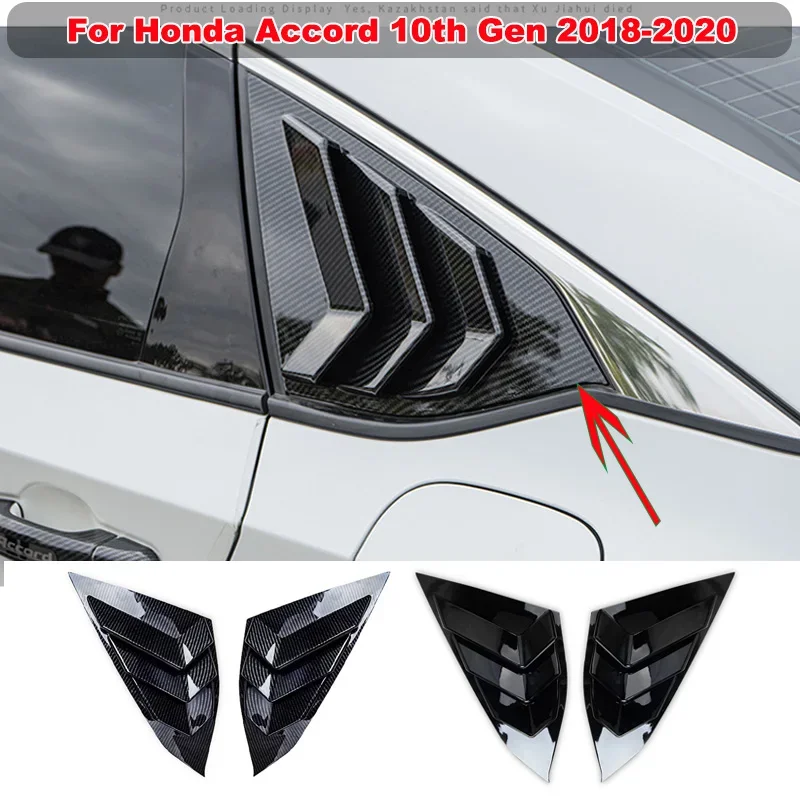 Rear Quarter Side Window Louvers Scoop Spoiler Windshield Cover Trim For Honda - £25.43 GBP+