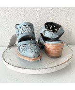 Lane SHALEY Robin Mule Blue Cowboy Boots Womens 6 Cowgirl Western Short ... - $237.60