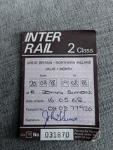 1986 Inter Rail 2 Class Great Britain Northern Ireland Booklet - $17.50