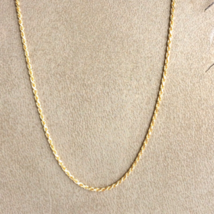 Chaîne de corde italienne unisexe longueur or jaune 18 carats 17,91 pouc... - £385.21 GBP