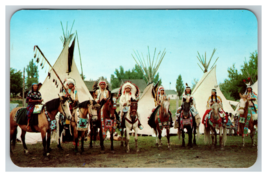 Nez Perce Indians on Horseback Grangeville Border Days in Idaho Postcard Posted - £3.83 GBP