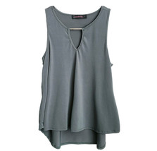 Annabelle Forest Green Top with Gold Bar Neckline - Sz Large - £8.26 GBP