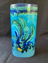 Décoratif Gouda Holland Flora Faenza Turquoise Bleu Cobalt Vert Vase 19 CM - $74.99