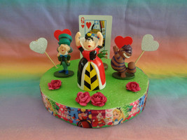 Alice in Wonderland Queen of Hearts Cake Topper Decor 6&quot; Styrofoam Base ... - $22.51