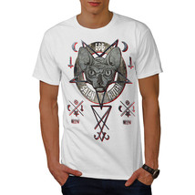 Wellcoda Cat Satan Hail Mens T-shirt, Satanistic Graphic Design Printed Tee - £14.95 GBP+