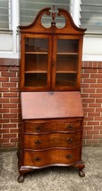 Antique Secretary Bookcase Maple 1920s Basic Furniture Co. PICKUP ONLY - £155.39 GBP