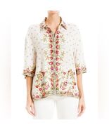 Max Studio Women’s Printed Woven Floral Camp Shirt Size XL NEW - $544.63 MXN