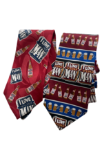 NEW SET OF 2 BUD LIGHT NECKTIE BUDWEISER BEER BREWING COMPANY ANHEUSER-B... - $11.60