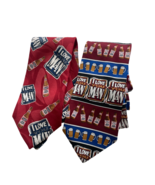 NEW SET OF 2 BUD LIGHT NECKTIE BUDWEISER BEER BREWING COMPANY ANHEUSER-B... - $11.60