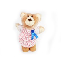 Vintage 1986 Wendys Furskins Plush 7&quot; Teddy Bears Hattie 80s Stuffed Animal - £6.26 GBP