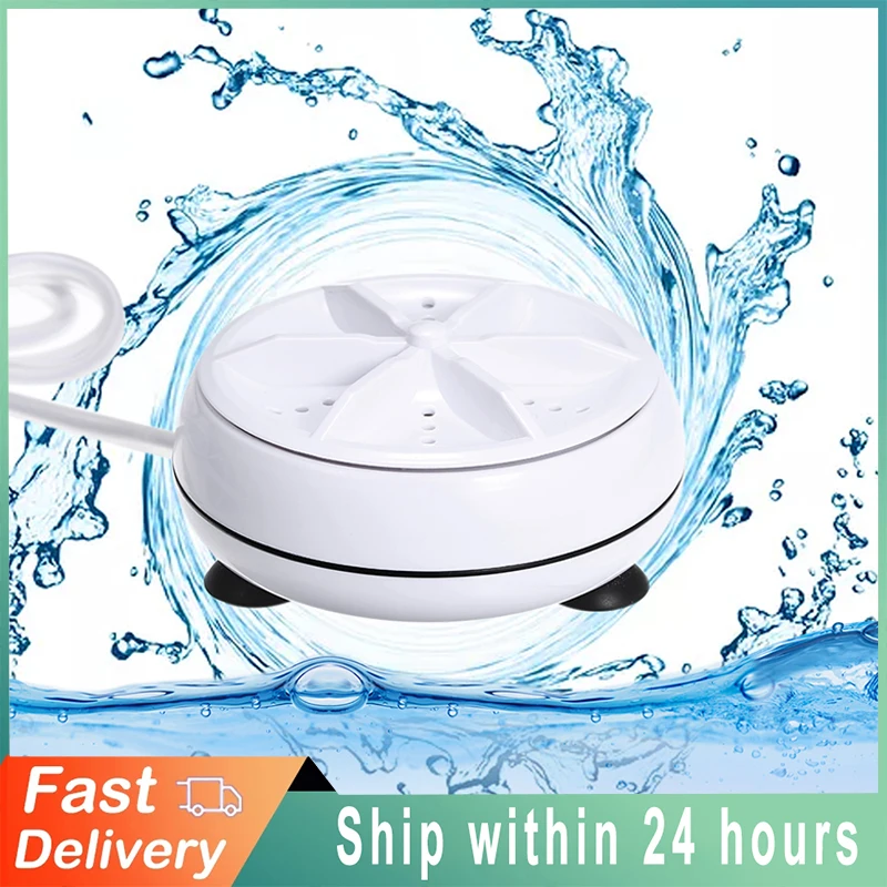 2024 NEW Mini Washing Machine Portable Personal Rotating Turbine Washer Clothes - £27.86 GBP