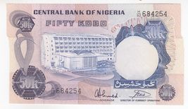 Nigeria, 50 Kobo, 1973-78, Central Bank of Nigeria, P14, UNC-
show origi... - $12.18