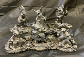Michael Ricker Pewter Casting 6pc Bunny Band And Stand 1994 - 1997 - £74.71 GBP
