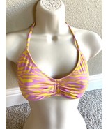 New VICTORIA’s SECRET Pink Stripes Halter String Triangle Bikini Top M - $14.84