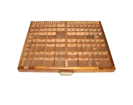 1930s to 40s Vtg. Letterpress Typeset Tray - 21.75&quot; x 16.75&quot; - 118 Compartments - £67.83 GBP