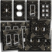 Black Art Deco 1920&#39;S Style Light Switch Outlet Wall Plate Retro Home Room Decor - £9.61 GBP+
