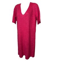 Vero Moda sweater dress with sequins FUCHSIA SILVER SZ XS NEW - $31.28