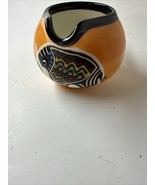 Dragana Jevtovic Orange Small  Creamer /  Multi Color Fish  Hand Painted - $26.18