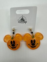 Disney Parks Pumpkin Mickey Mouse Halloween Dangle Earrings NWT 2025 - $34.64